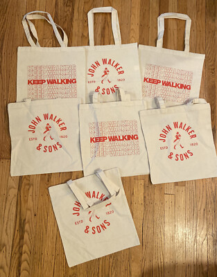 (7) Totes John Walker & Sons Keep Walking bag new