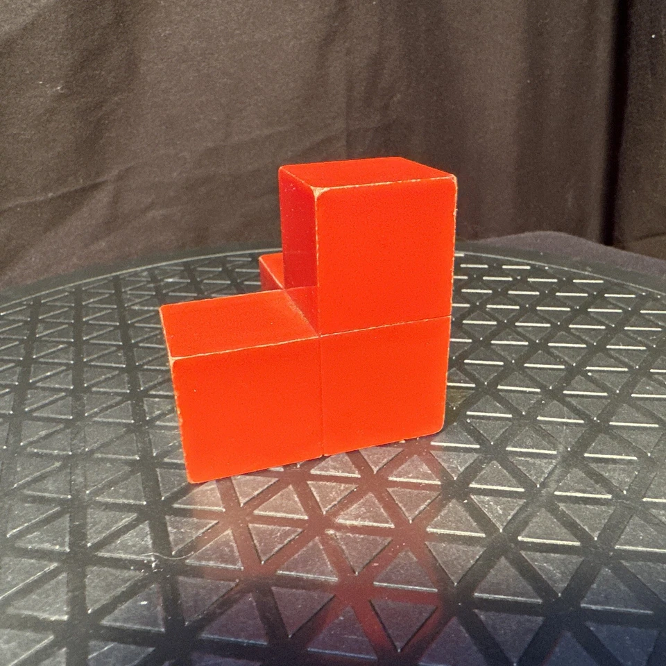 SOMA Puzzle RED Cube Replacement Part Piet Hein Denmark Parker Bro Brain Teaser - Image 3 of 4