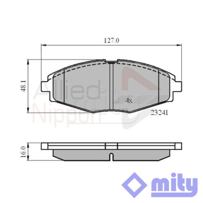 Fits Chevrolet Matiz Daewoo 0.8 1.0 1.3 1.5 1.6 Brake Pads Set Front Mity