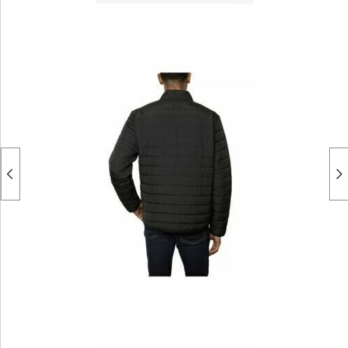 Voyager Men's Polar Fleece Lined Puffer Jacket, (Black, XL) NWT