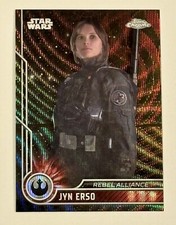 2023 Topps Chrome Star Wars Jyn Erso Black Wave Rebel Alliance Card