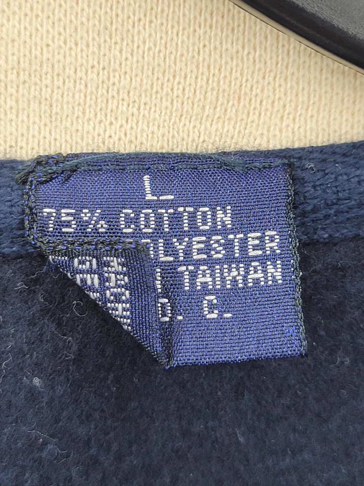 Hogan Sweater Mens Large Blue Dolphin Head Hilton Head Island Vintage Cardigan - Image 4 of 4