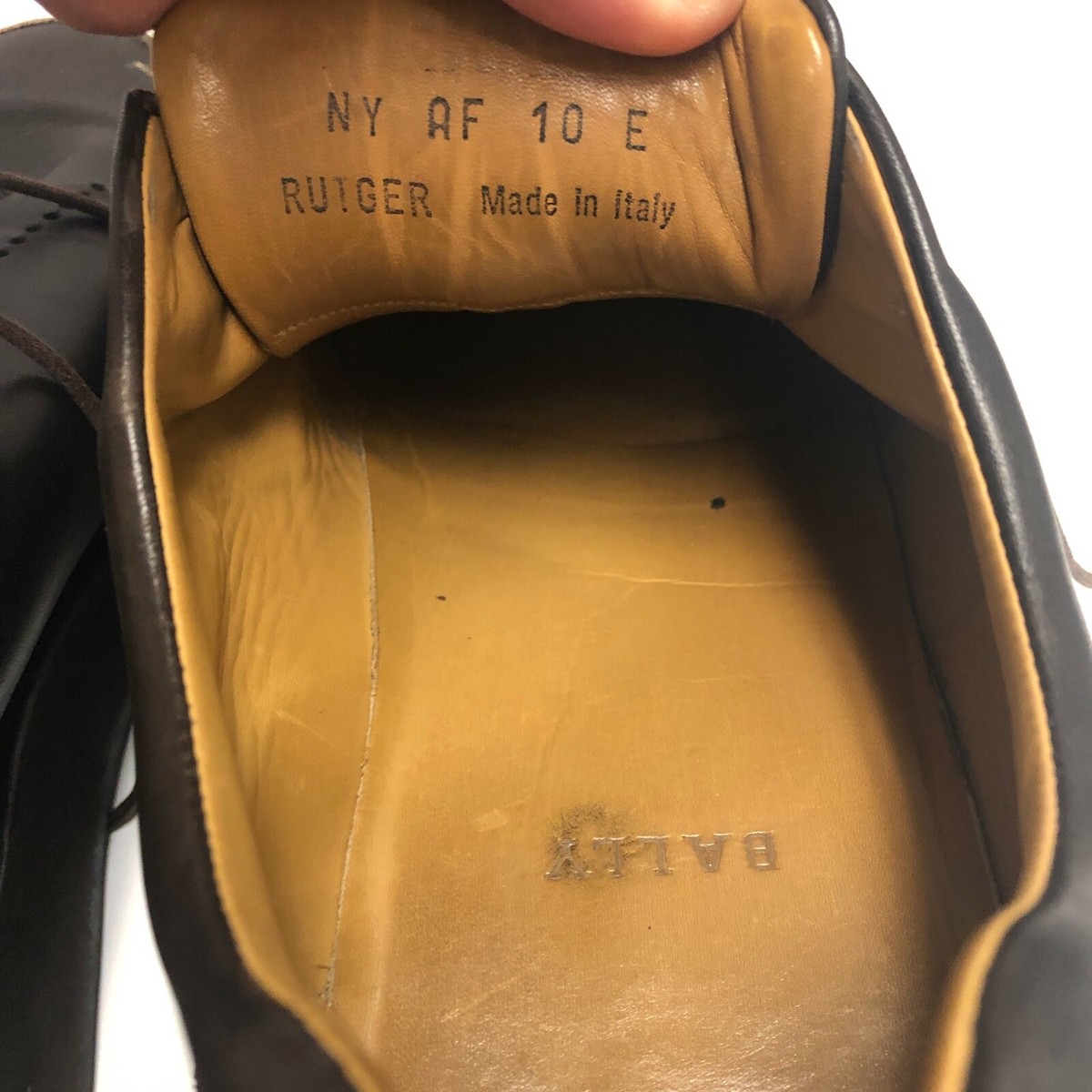Bally Mens Rutger Shoes Made in Italy thick sole tie 10 E 
