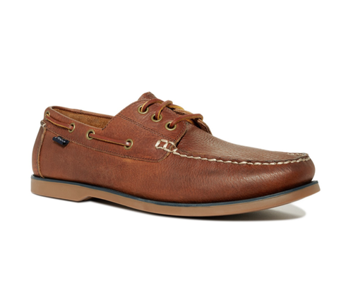 Polo Ralph Lauren Bienne Tumbled Leather Boat Shoes - Tan
