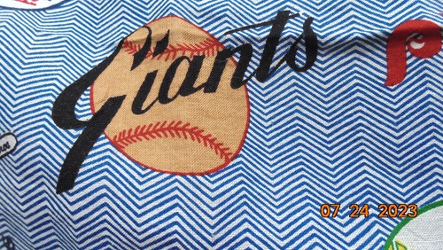 2 Twin Bed Covers Baseball Teams Logo Linen Blend Fabric --  Handmade crafted - 第 7/13 張圖片
