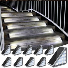 2~10PCS LED Solar Stairs Step Lights Outdoor Garden Patio Path Decking Lamp IP67