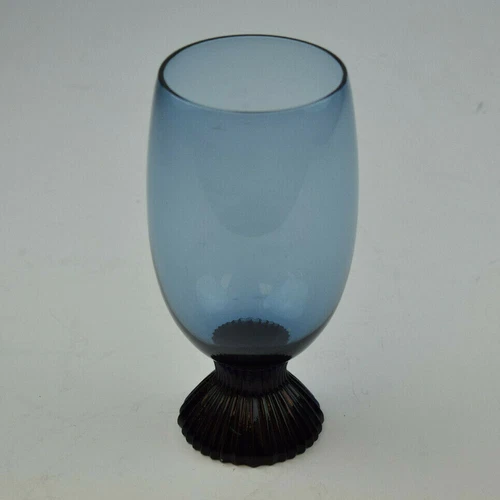 Lenox Bluebell Pattern Cobalt Dark Blue Iced Tea Glass 6 3/8" Tall