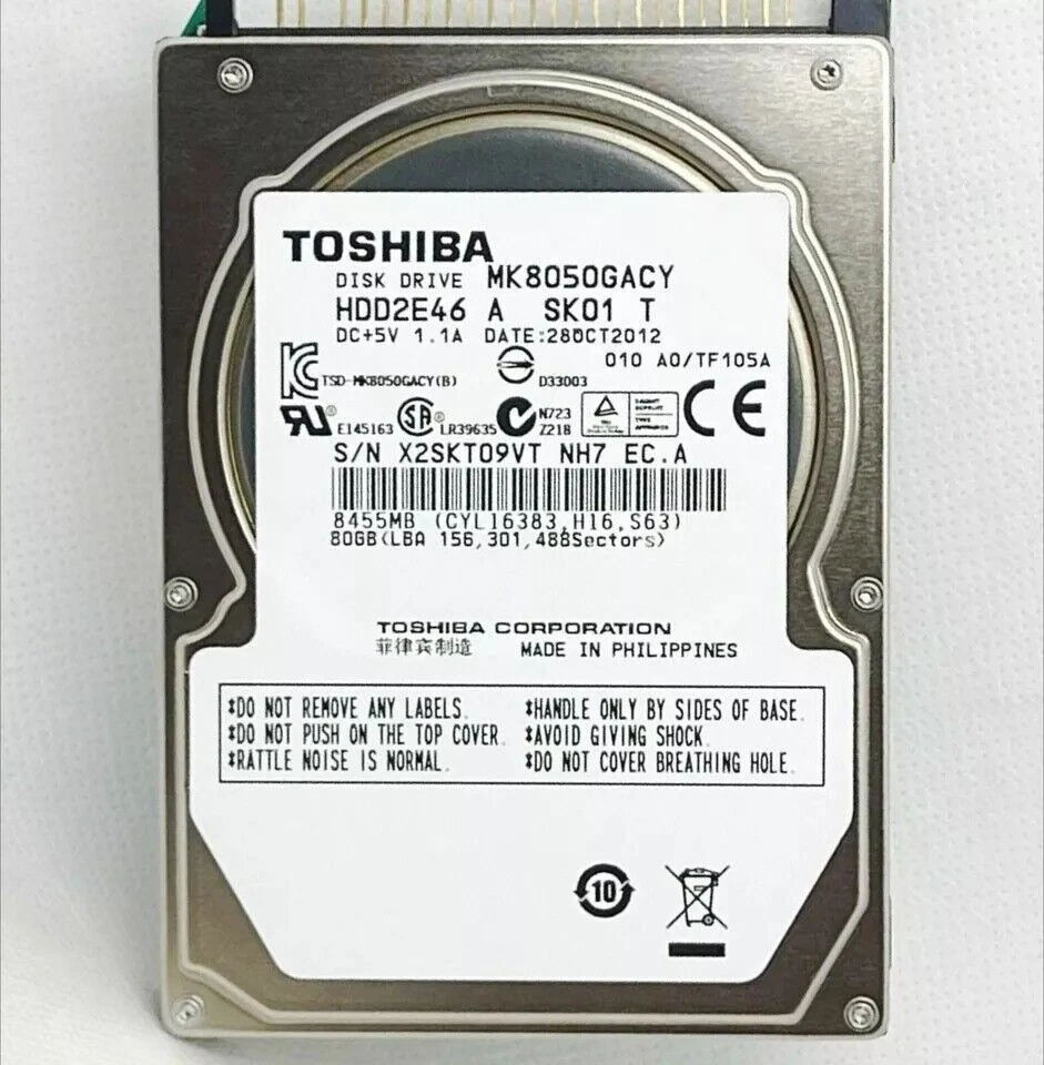 1pc NEW Toshiba MK8050GACY 80GB IDE 8M FOR Car Navigation/Enterprise Hard Drive - Image 3 of 4