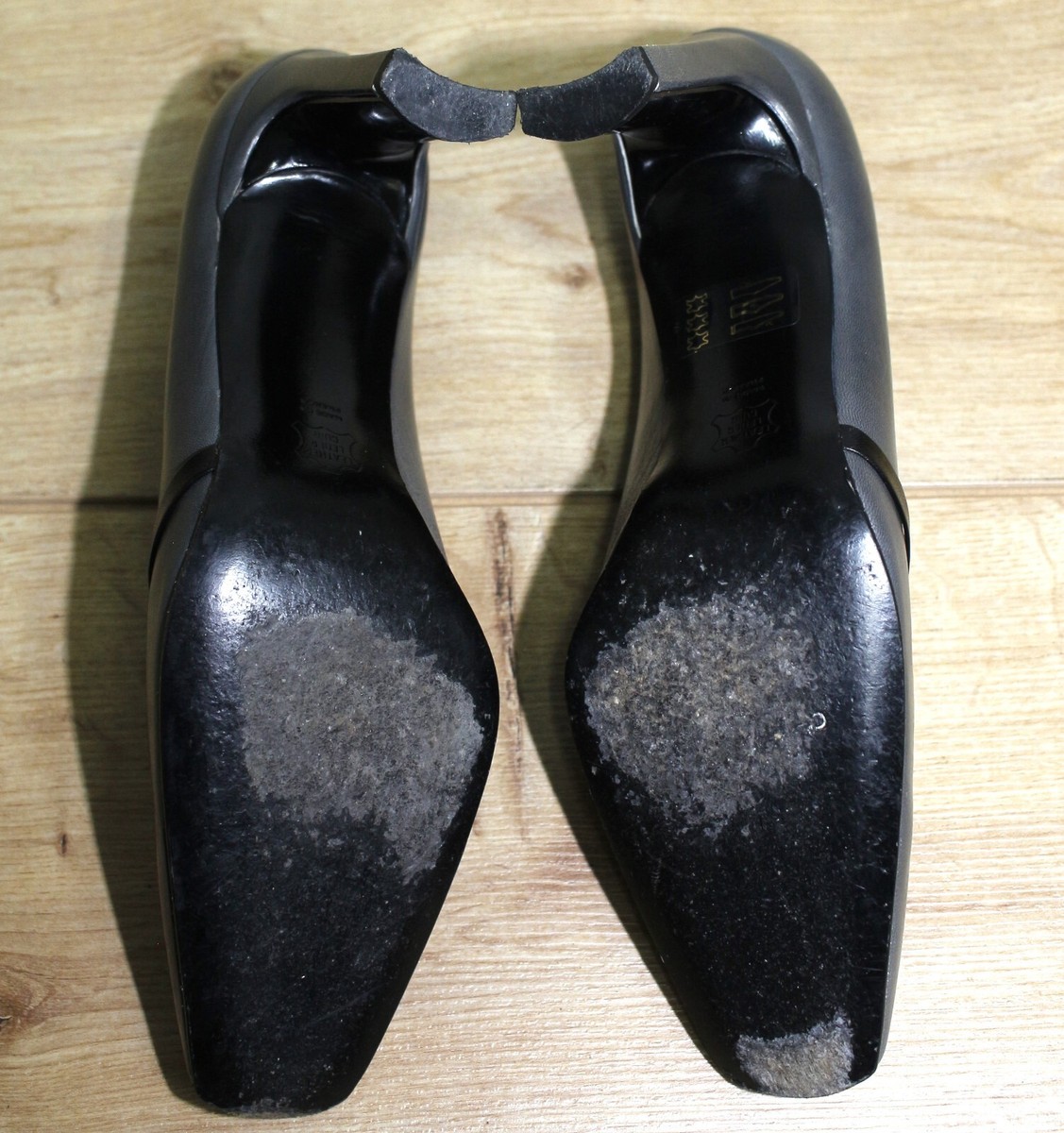 Escarpins Vintage Charles Jourdan - Cuir Glacé Gris Taille 40 FR - Talons Hauts, Fabriqué En France
