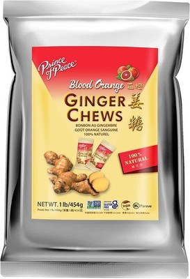 Prince of Peace Blood Orange Ginger Chews, 1 lb.   Candied   1 Pound