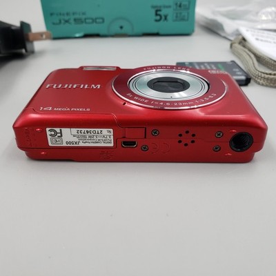 Fujifilm FinePix JX500 Digital Camera 14 MP Red, Tested & Working
