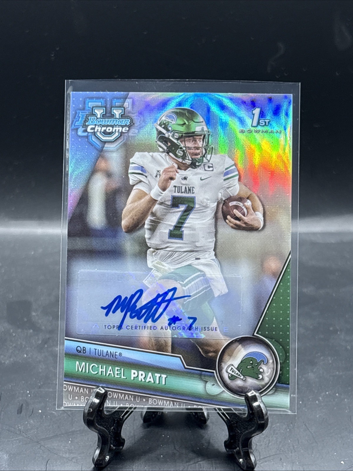 2023 Bowman Chrome U Michael Pratt 1st Bowman Auto Autograph Refractor #242/499