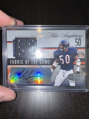 2006 Leaf Certified Mike Singletary Fabric of the Game Jersey Auto #/50  