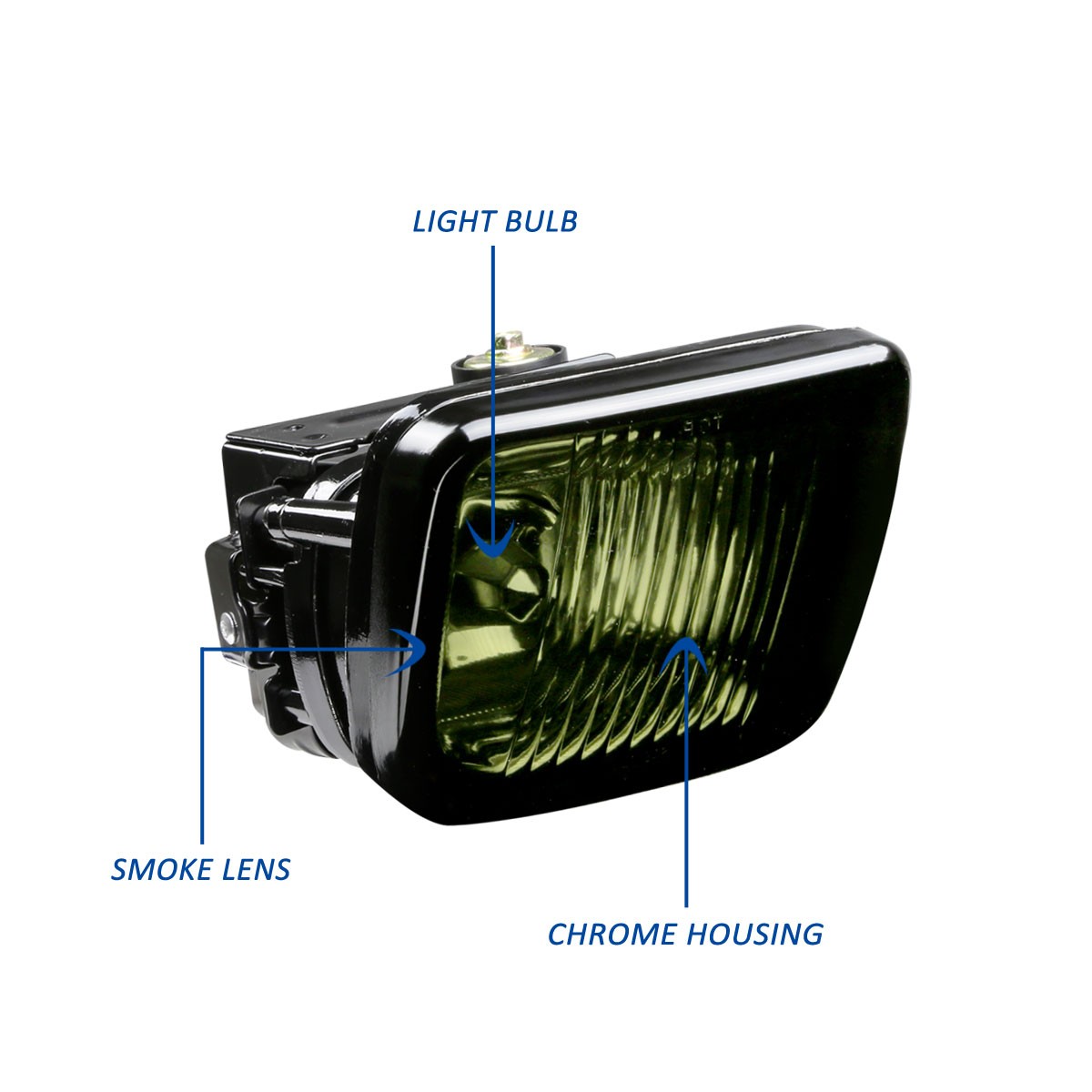 Fog Light Kit For 1996-1998 Honda Civic (6th Gen) - Amber Lens, H3 Bulbs, Wiring & Switch Included