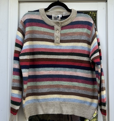 Suéter Pullover Barry Ashley Vintage Rayas Mujer XL 42 - Imagen 1 de 16