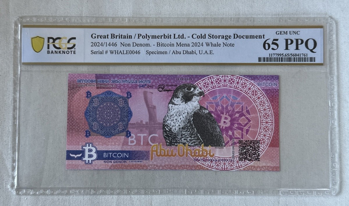 2024 Polymerbit Bit coin Mena Abu Dhabi Note - PCGS - Not Funded- BTCC  Casascius | eBay
