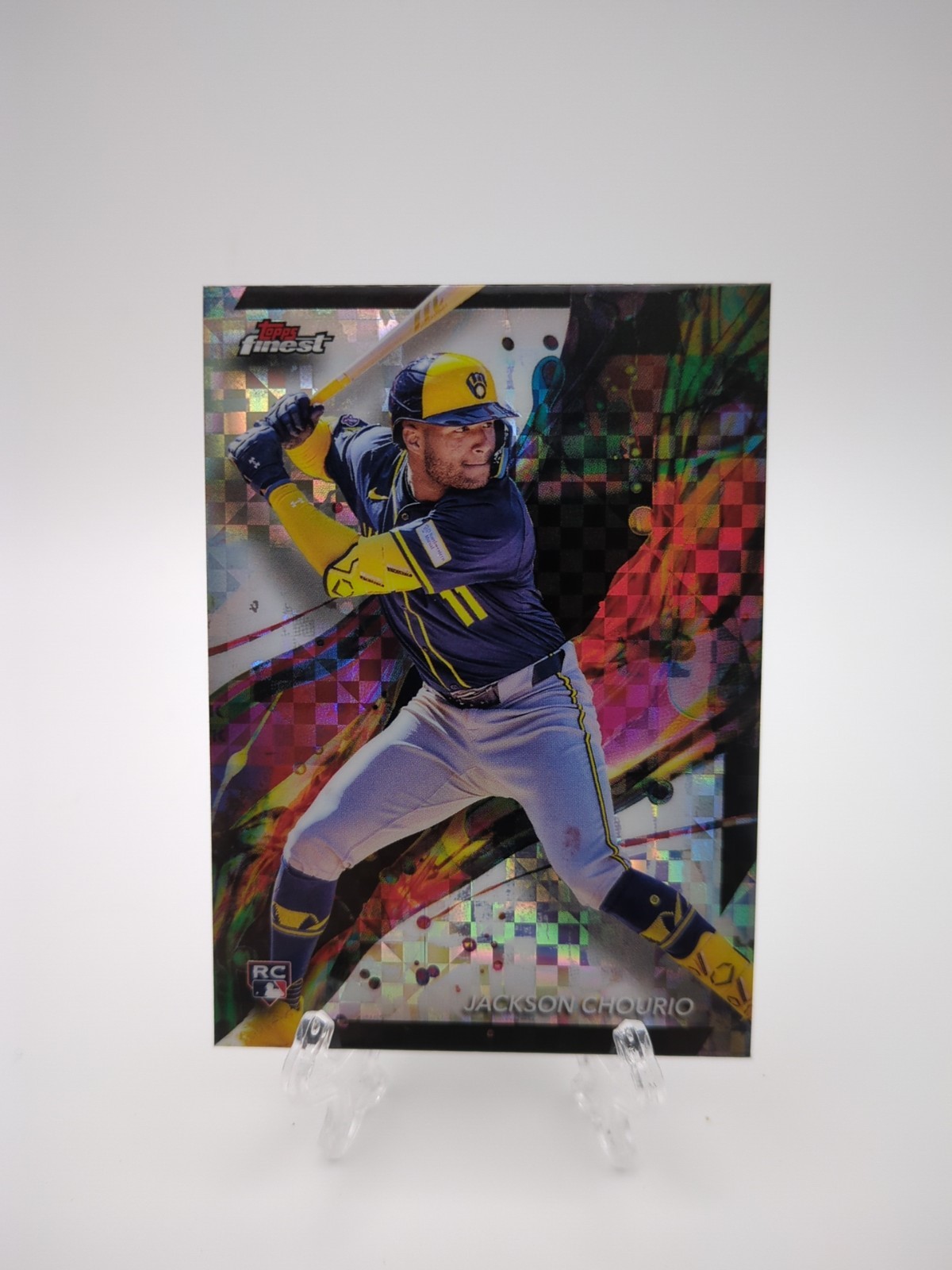 2024 Topps Finest #11 Jackson Chourio Checkerboard Refractor [RC] Brewers