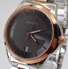GUCCI G-Timeless 38 MM YA126446 Swiss Quartz Grey Dial Stainless Steel Watch