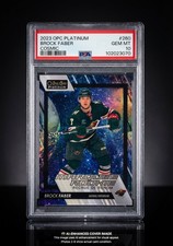 Brock Faber 2023-24 O-Pee-Chee Platinum #260 Marquee Rookies Cosmic /65 PSA 10