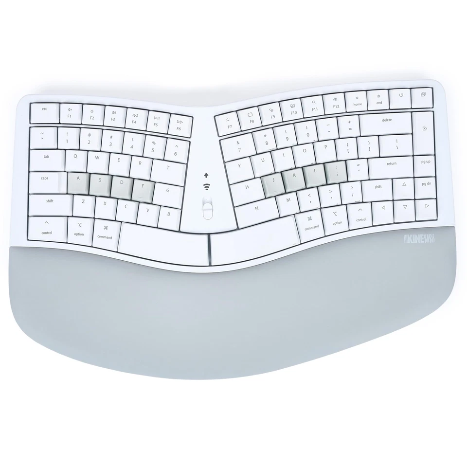 Teclado ergonómico mWave para Mac (blanco) | Interruptores mecánicos | Bluetooth y... Foto 2 de 4