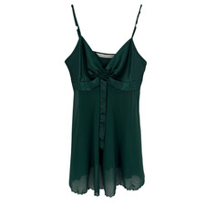 Victoria's Secret Sweetheart Neckline Rose Slip Dress Nightie Gown Green Small