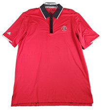 Adidas Climacool Men's Medium Golf Polo Shirt Red Navy 2016 US Senior Open Golf