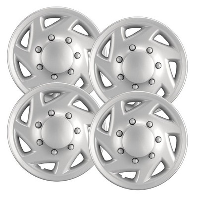 For Ford E-Series E350 E450 Econoline Van 1997-2023 Set Of 4 16'' Silver Hubcaps