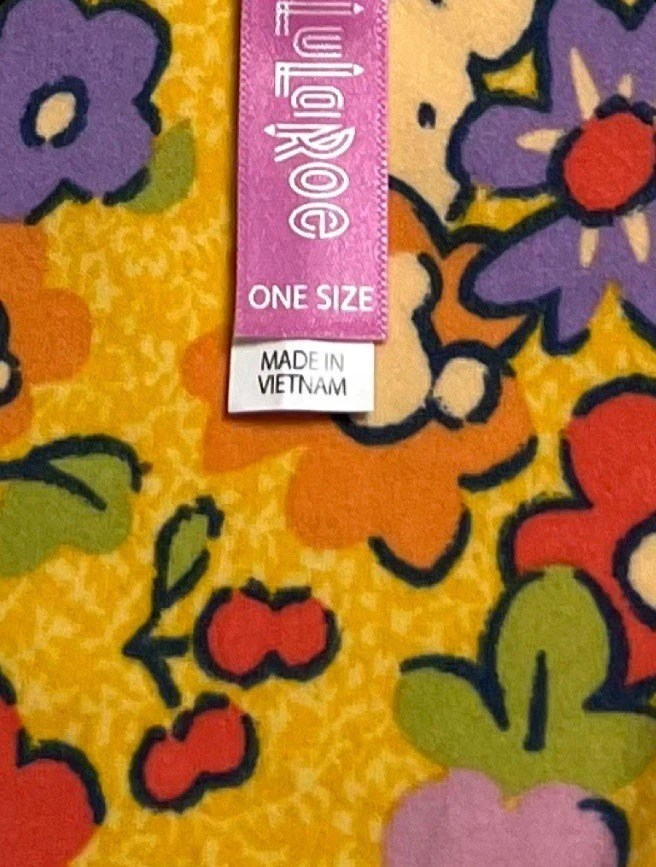 Leggings LuLaRoe DISNEY OS Talla Única Divertidos Raros AMARILLO Coloridos MICKEY MOUSE Flor Foto 4 de 4