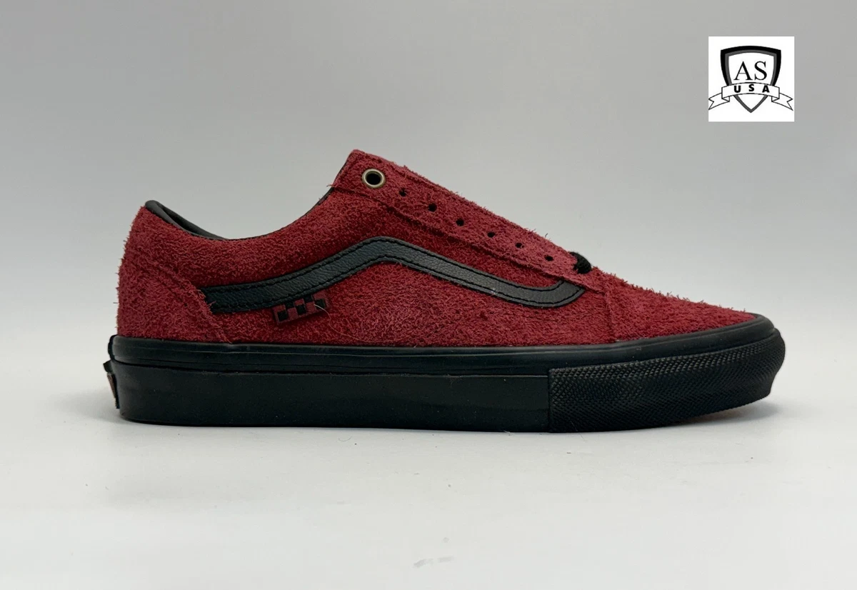 Vans Skate Old Skool Burgundy Black Hairy Suede Shoes‎ VN0A5FCBBKA Mens 5.5 New Vans Shoes Skate Old Skool - burgundy (hairy suede black  main image 4