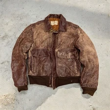 Vintage 1950s Sear Outerwear Hercules Leather A-2 Bomber Jacket/NO RIPS OR TEARS