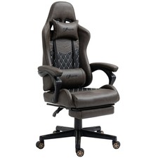 Adjustable High Back Gaming Chair Racing Office Recliner Chair Footrest Pillow