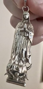 3D Custom Silver Pendant Virgin Mary