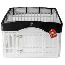 Dog Playpen Mesh Top Cover, Fits 36 Inch 4 Panels Regular Square Plastic Exer...
