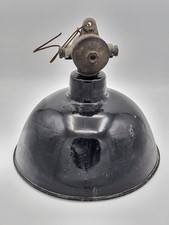gro&szlig;er Emaille Lampenschirme Schwarz Lampenschirm Deckenlampe DDR Emailliert LGL