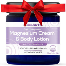 Nighttime Lavender Magnesium Cream  Non-Greasy Body Lotion. Extra Strength 250M