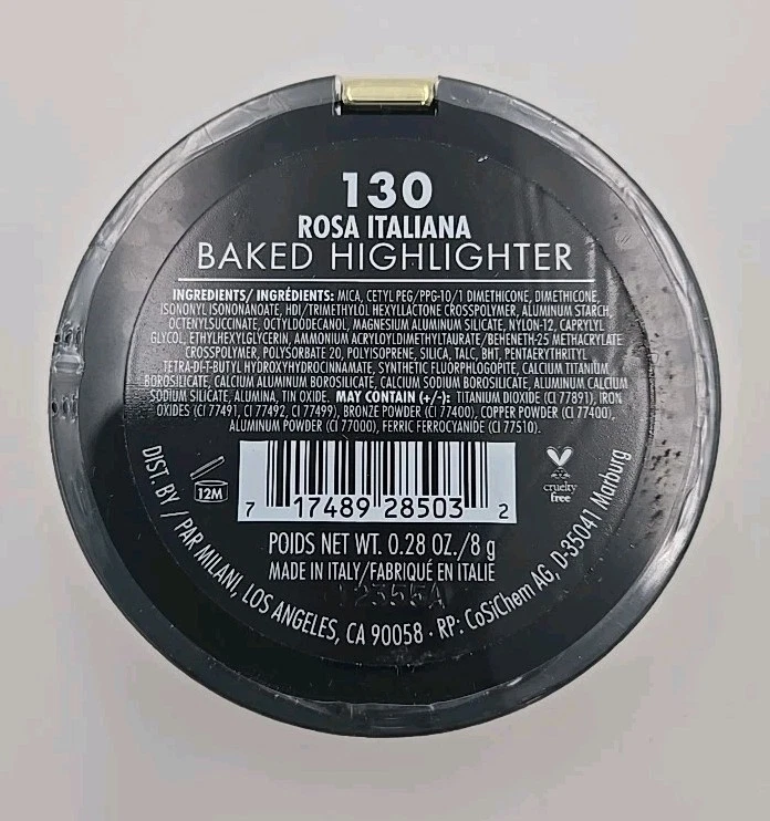 Milani Baked Highlighter - 130 Rosa Italiana Cruelty-Free Powder Highlighter New - Image 2 of 2