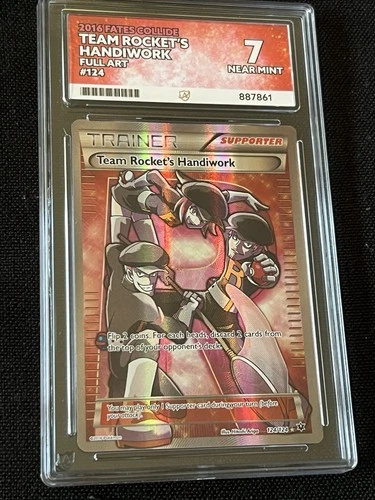 Team Rocket’s Handiwork 124/124 Fates Collide Full Art XY Pokémon Ace 7 Grade
