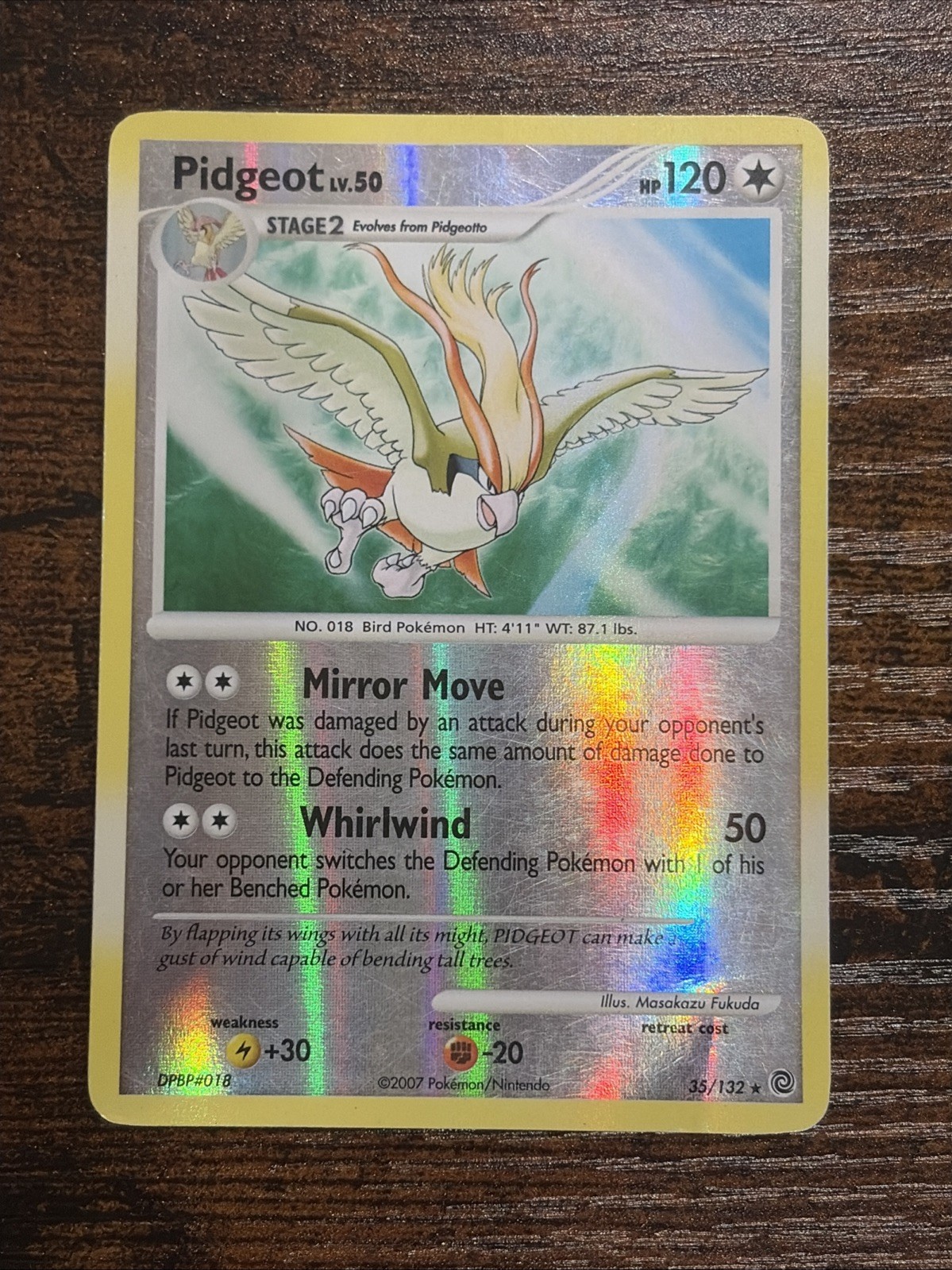 Pidgeot 35/132 Secret Wonders Reverse Holo Rare Pokemon Card MP