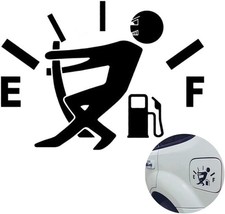 Funny Car Stickers High Gas Consumption Decal Fuel Gage Empty Stickers Black 