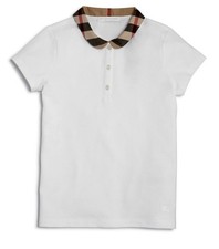 NEW Authentic Burberry Girls' White Polo Shirt Zadie , Size 5Y/110cm