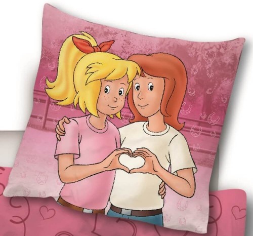 Bibi & Tina "Best Friends" Wende-Bettwäsche für Mädchen 135x200 80x80 Baumwolle - Bild 2 von 4