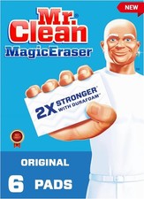 Mr. Clean Magic Eraser Original Cleaning Pads with Durafoam, White, 6 Count
