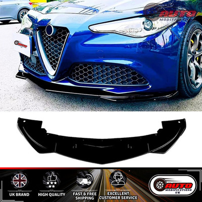 Alfa Romeo Giulia 952 Glanz Schwarz Front Splitter Spoiler Lippe Wing Body Kit 2015+