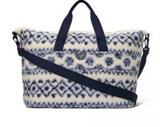 NWT Victoria's Secret VS PINK Weekender Tote Bag Cozy Plush Sherpa Blue