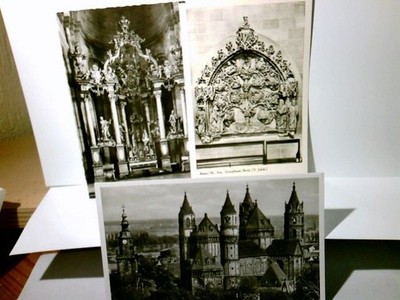 Worms am Rhein. 3 x Alte Ansichtskarte / Postkarte s/w, ungel. ca 60 / 70ger Jah