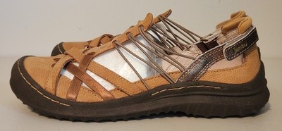 Women's Jambu Leather Size 8.5 Strappy Relax Foam Chestnut Mary Jane Shoe