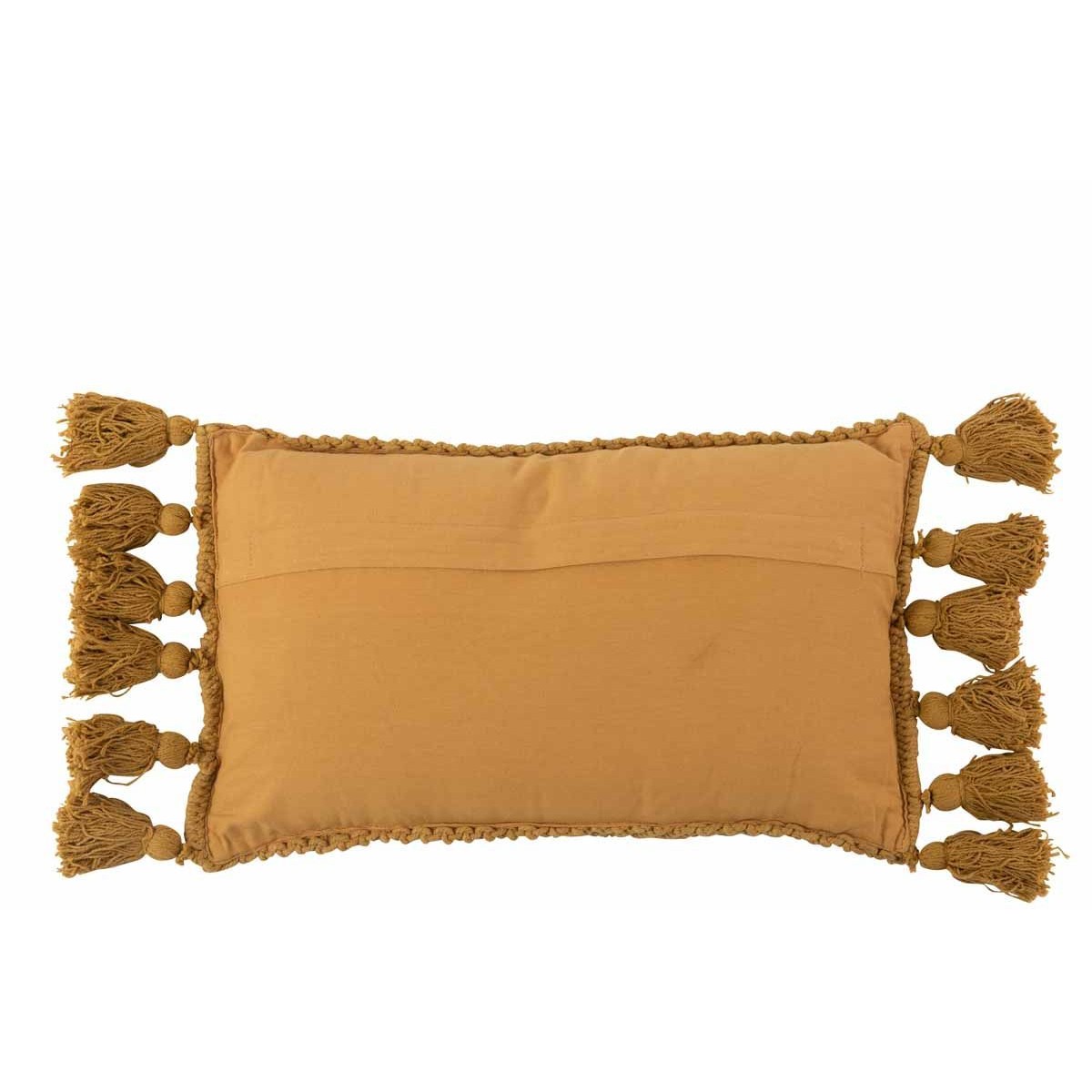 Coussin ocre 30x60cm Floche pour canapé et lit déco