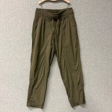 Lululemon Dance Studio Crop Pants Green Mid Rise Drawcord Women s 4