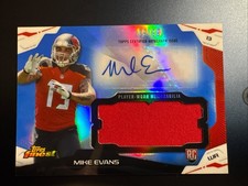 2014 Topps Finest Mike Evans Blue Refractor RPA /99