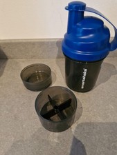 BRAND NEW! SmartShake Shaker Bottle.Powder Storage Cup.Mixer Cup.Gunsmoke Black